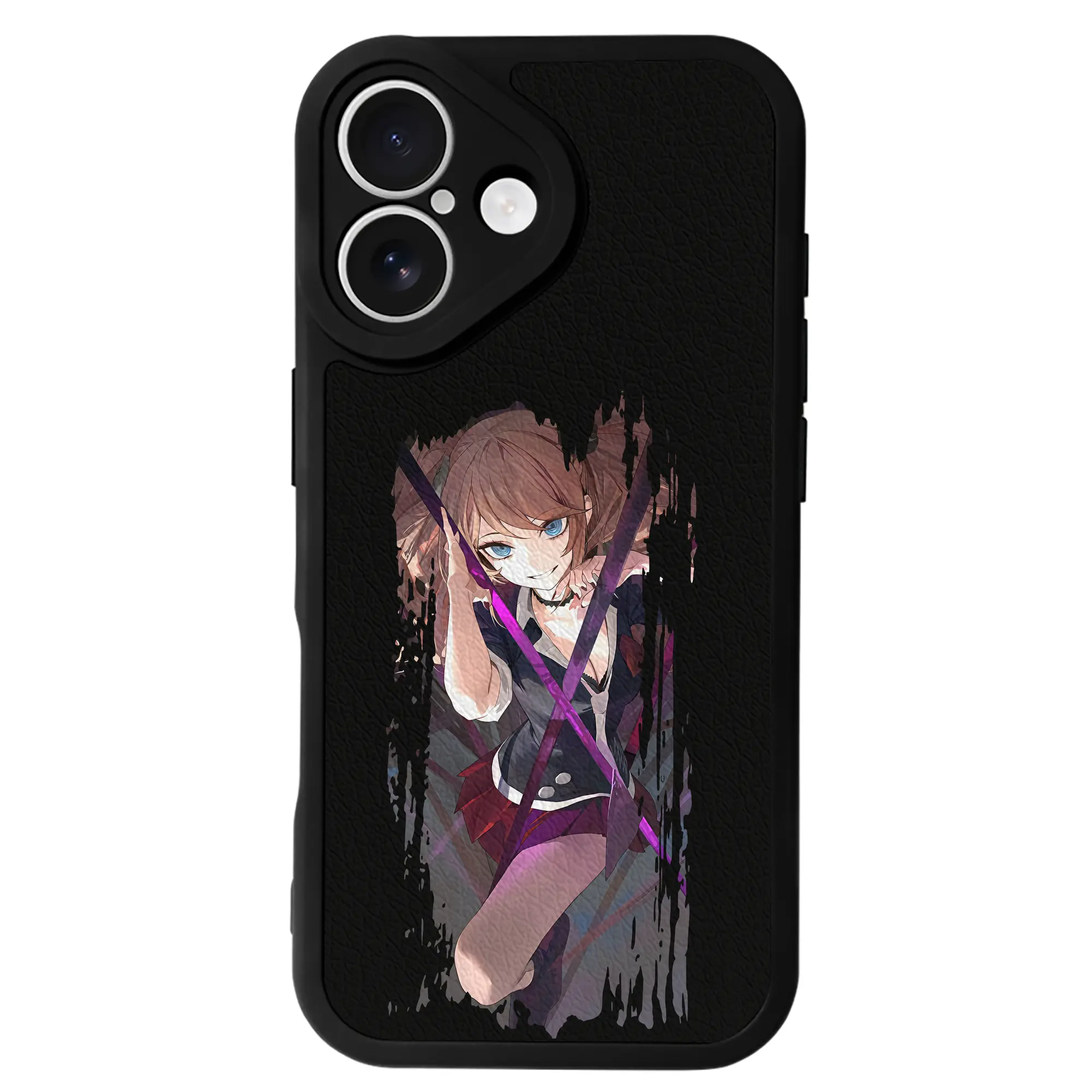 ダンガンロンパ グッズ,江ノ島盾子 - IPhone 16シリーズ対応 ・ シリコンスマホケース ・ レザー調 ・ 高精度フィット ・ 耐衝撃 ・ ワイヤレス充電対応 ・ 精密カット